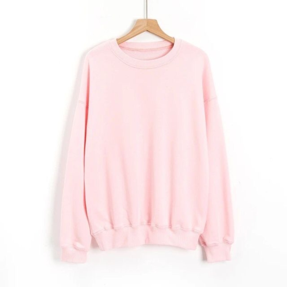 Oversize pink sweatshirt